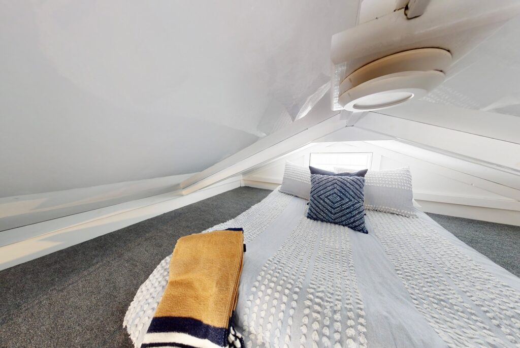 Loft bedroom at the houseboats