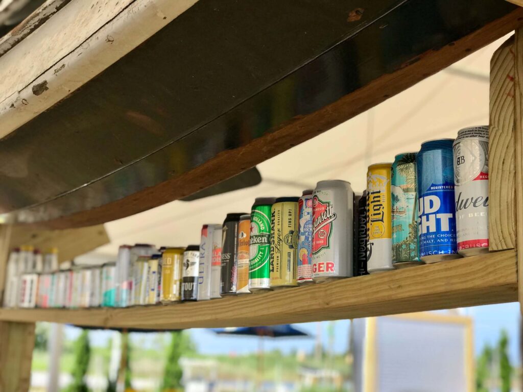 Canned beers on the wall