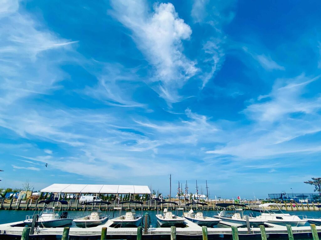 Blue skies at the Boatyard